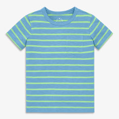 Kids slub pocket tee in stripe