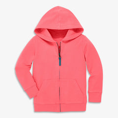 Kids zip hoodie in seasonal colors