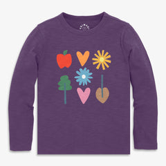 Kids long sleeve fall florals tee