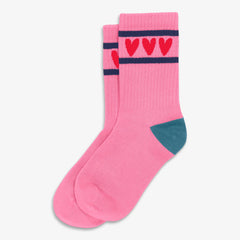 Kids athletic socks with hearts