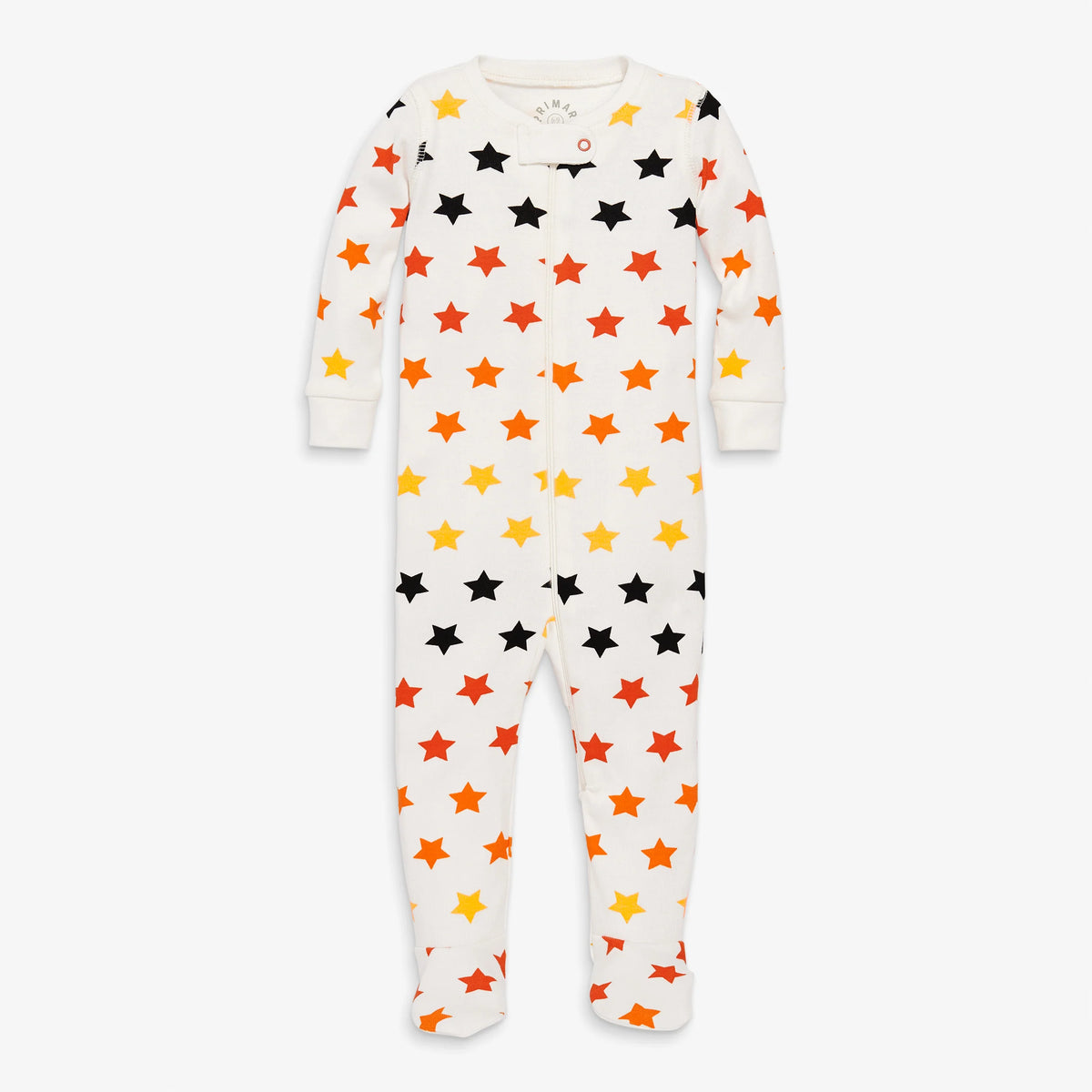 Clearance baby organic zip footie in candy stars