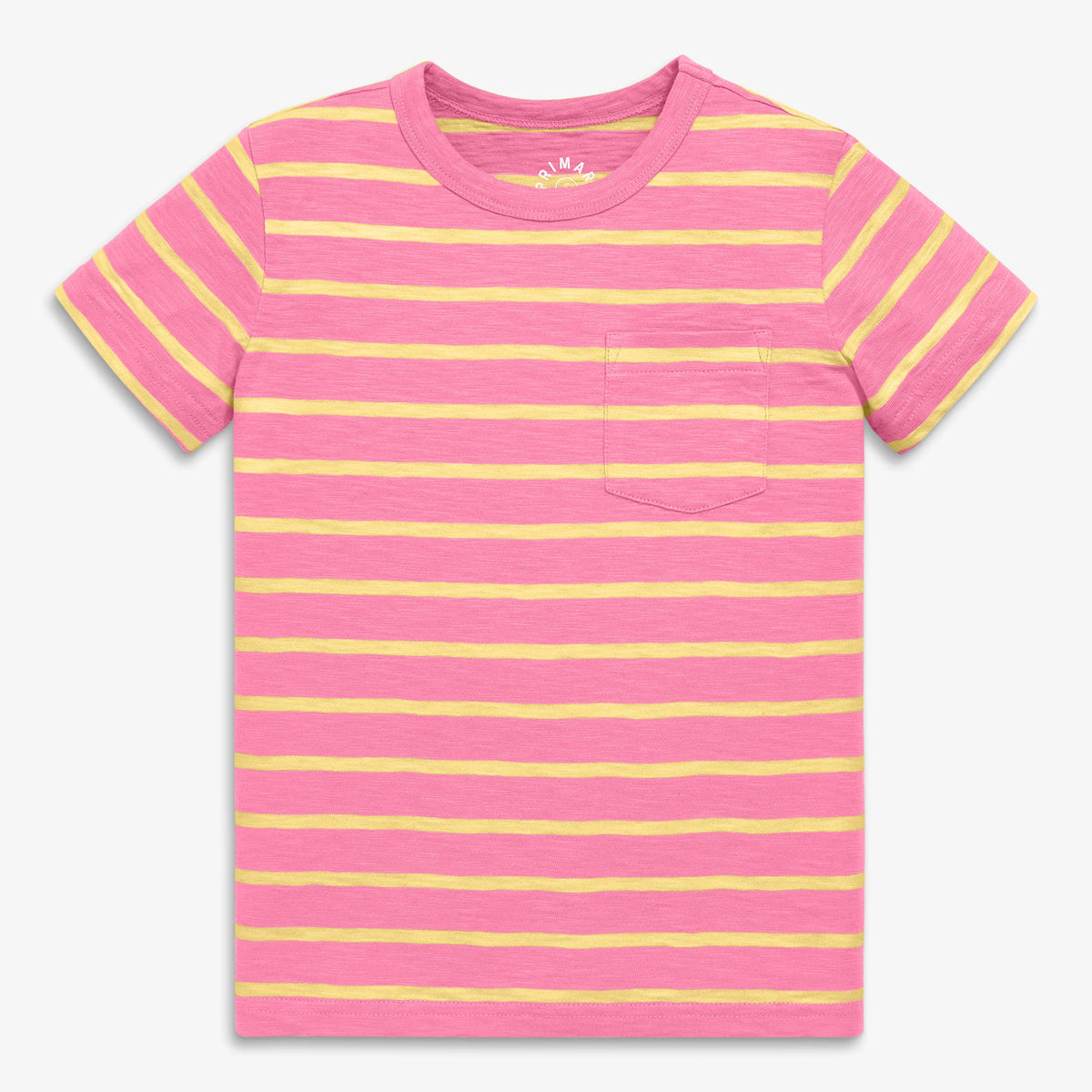Kids slub pocket tee in stripe