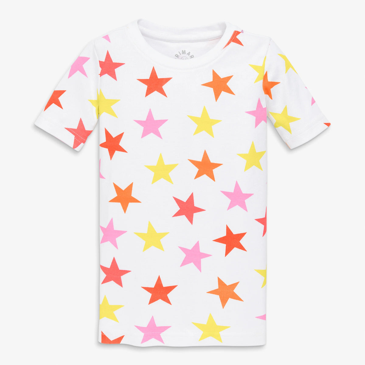 Clearance kids organic short sleeve pj top in cutout star