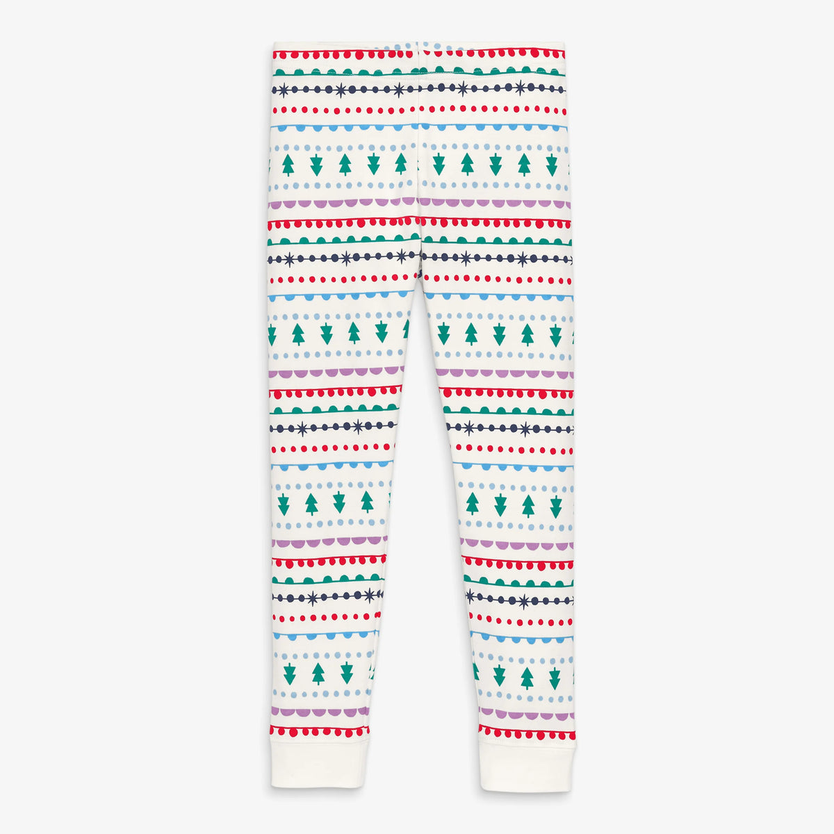 Clearance kids organic PJ pant in merry ribbons
