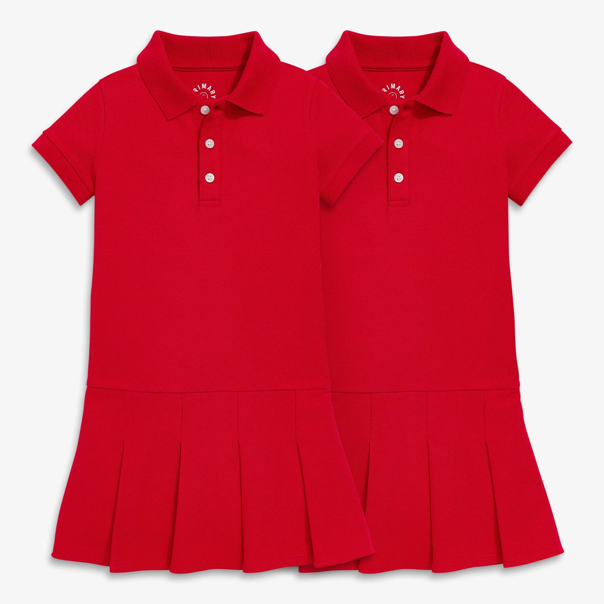 Kids pique polo dress 2-pack