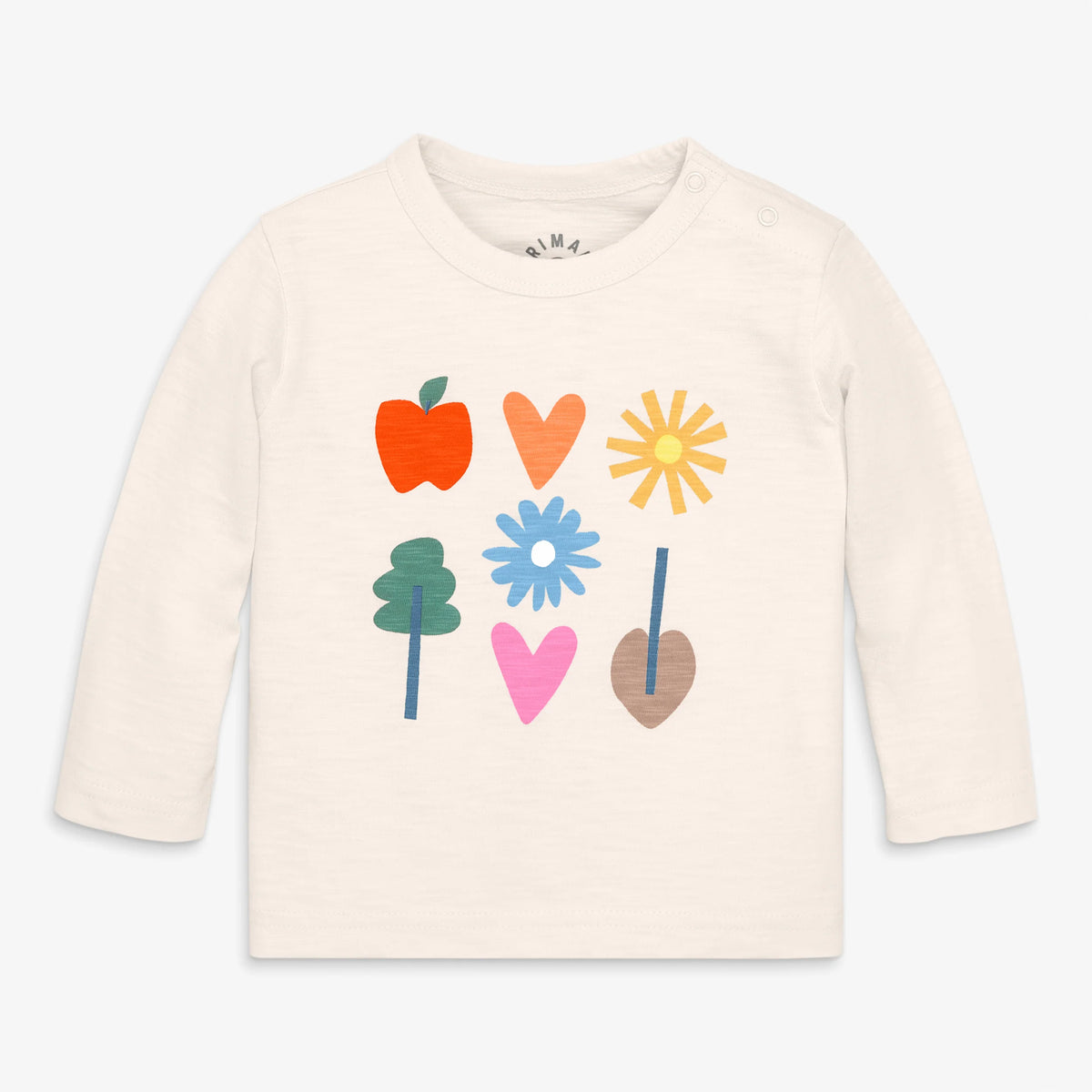 Baby long sleeve rainbow garden tee