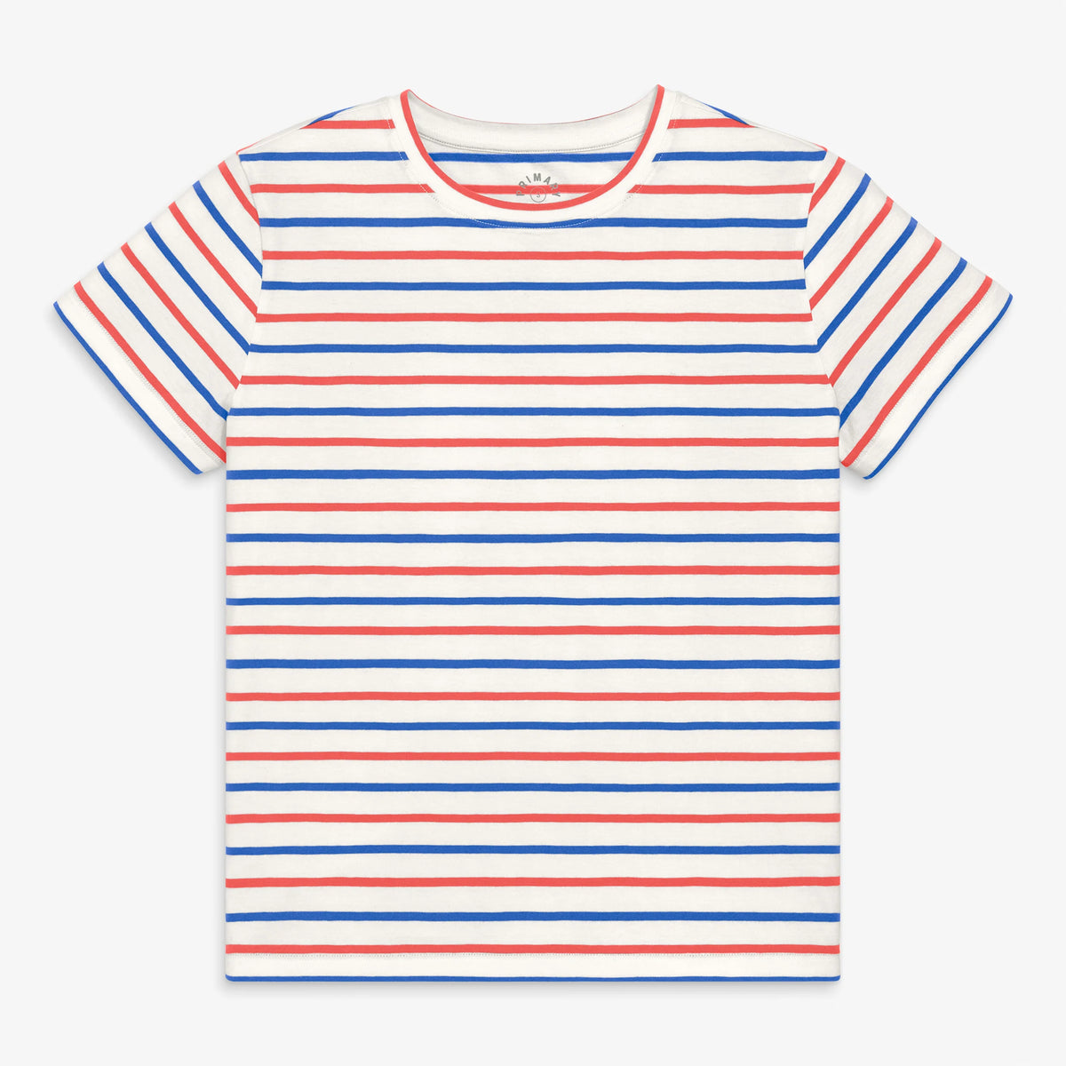 Women's fit easy crewneck tee in multi stripe