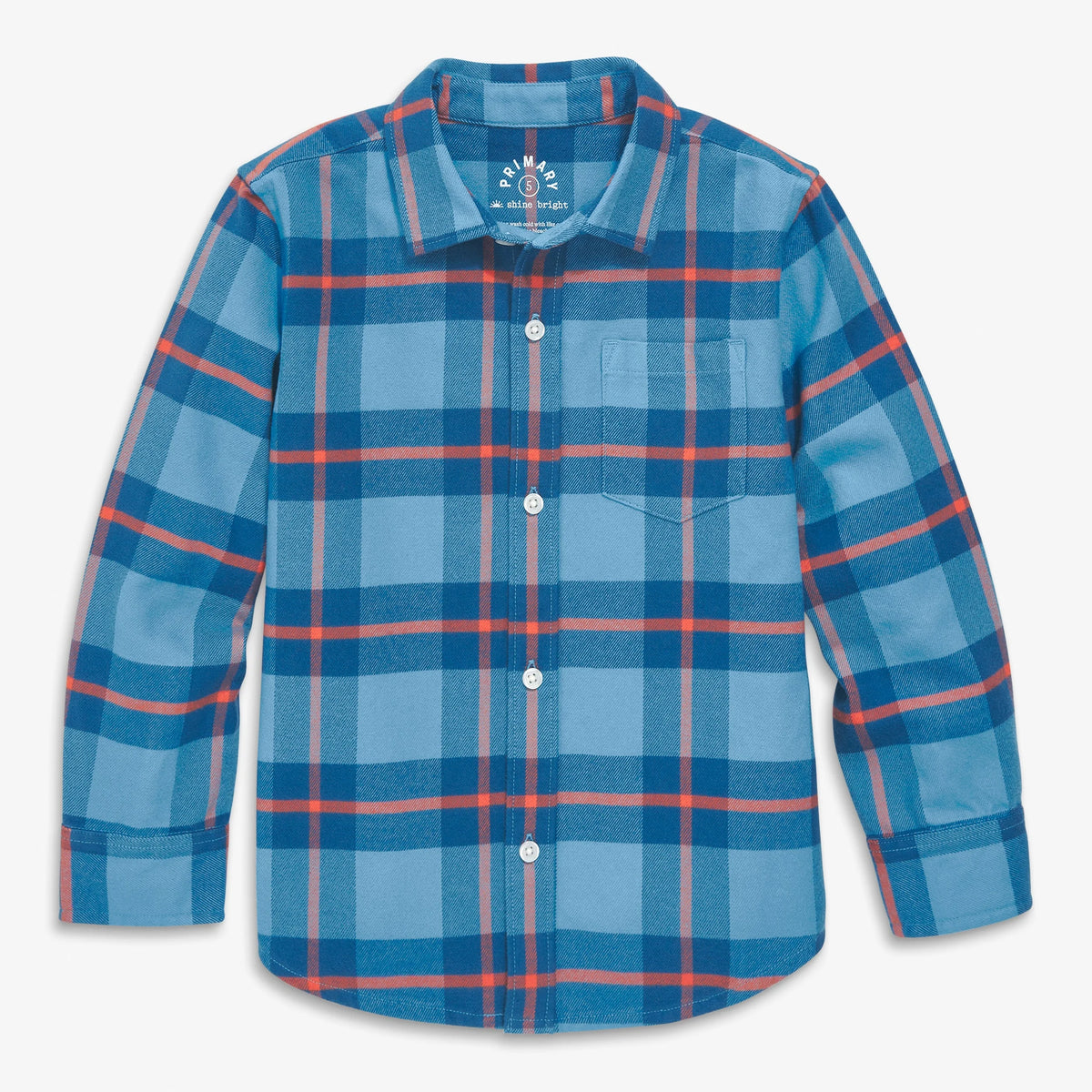 Clearance kids long sleeve flannel plaid button down