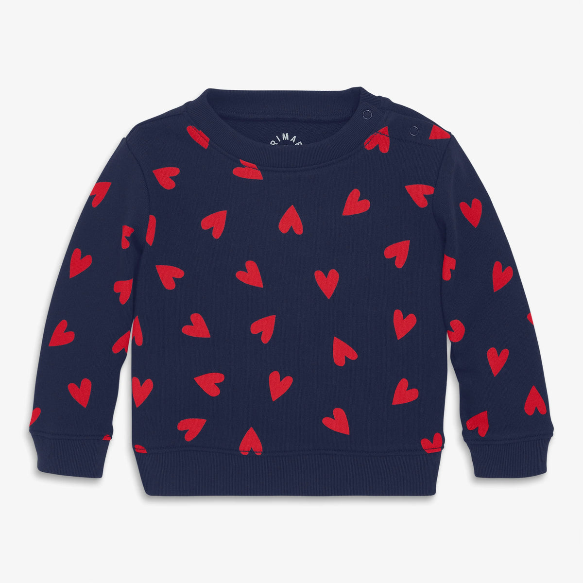 Baby sweatshirt in confetti hearts
