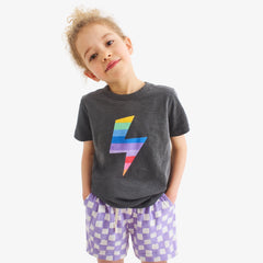 Kids rainbow bolt tee