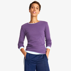 Women's fit long sleeve rib tee