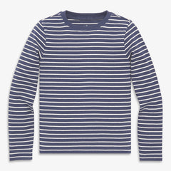 Kids long sleeve rib tee in stripe