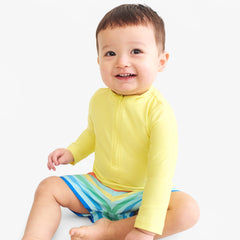 Baby swim trunk in spring stripe