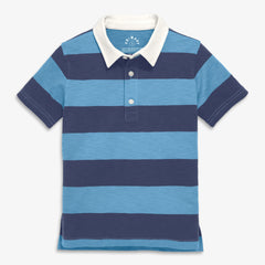 Clearance kids short sleeve polo in rugby stripe