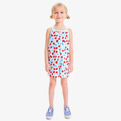 Clearance kids tank romper in cherries