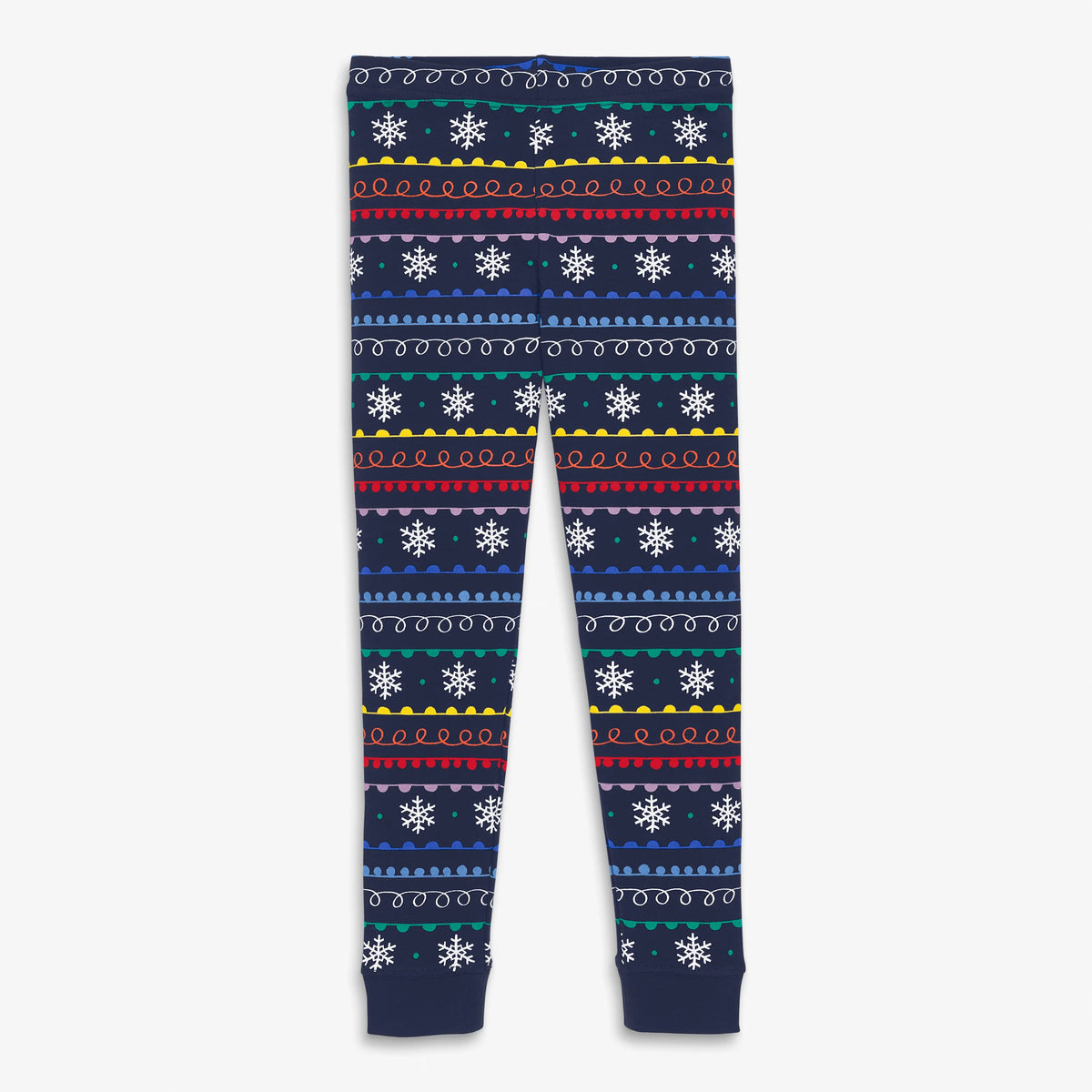 Clearance kids organic PJ pant in rainbow fair isle