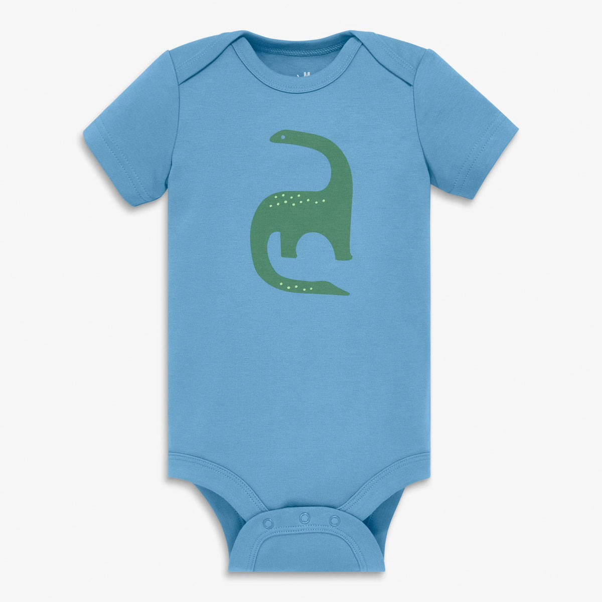 Organic short sleeve dino babysuit