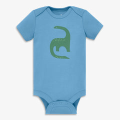 Organic short sleeve dino babysuit