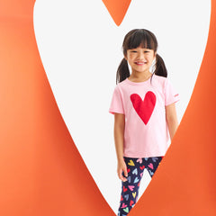 Kids classic legging in rainbow candy hearts