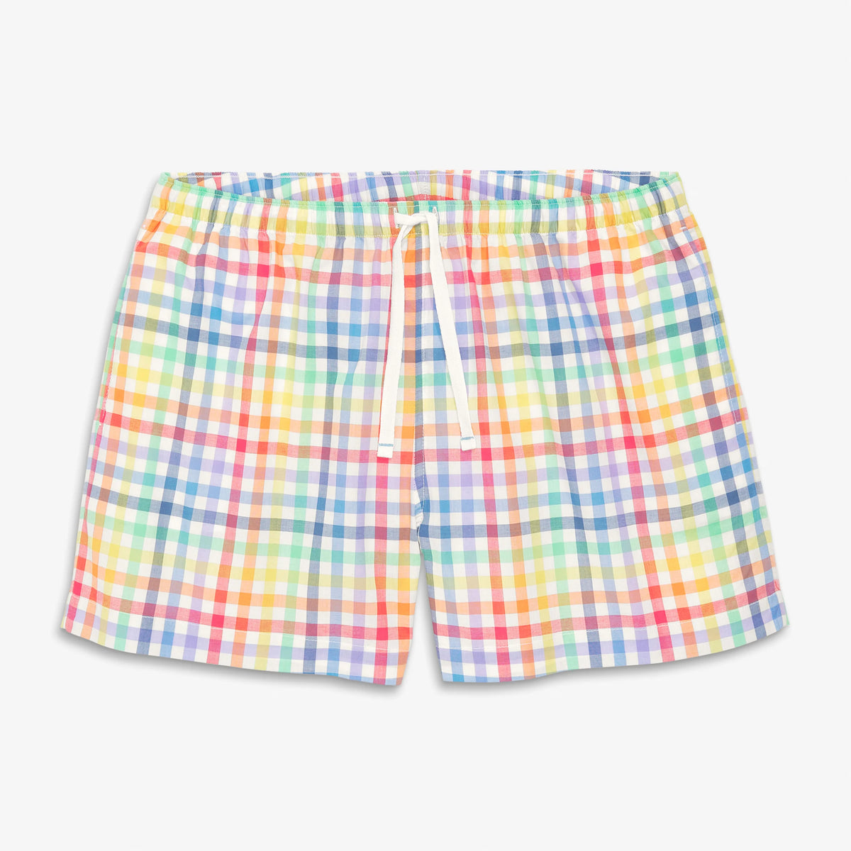 Women's fit PJ short in rainbow plaid