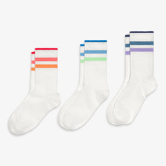 Adult tonal ringer athletic sock 3-pack