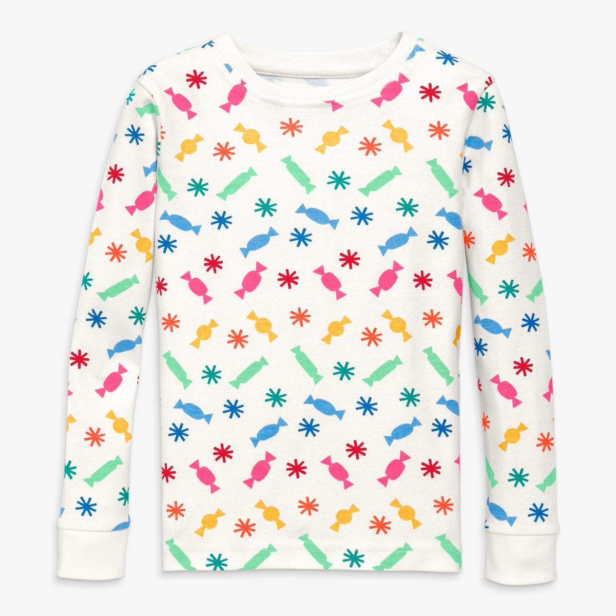 Clearance kids organic pj top in confetti candy
