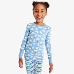Clearance kids organic long sleeve pj top in bear hugs