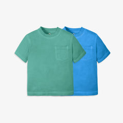 Kids garment-dyed easy pocket tee 2-pack