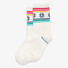 Clearance kids crew sock in snowflake fair isle