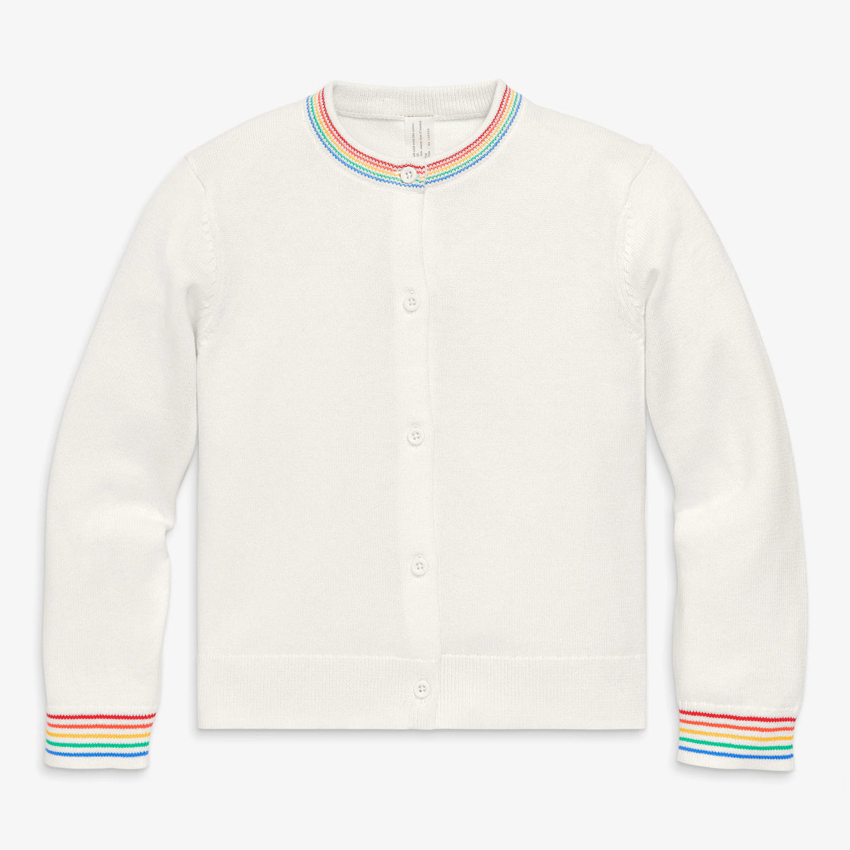 Clearance kids rainbow trim cardigan
