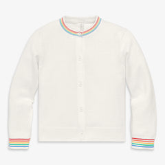 Clearance kids rainbow trim cardigan