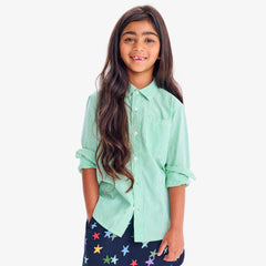 Clearance kids long sleeve button down in stripe