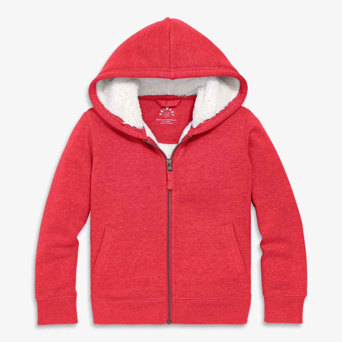 Kids teddy fleece-lined zip hoodie
