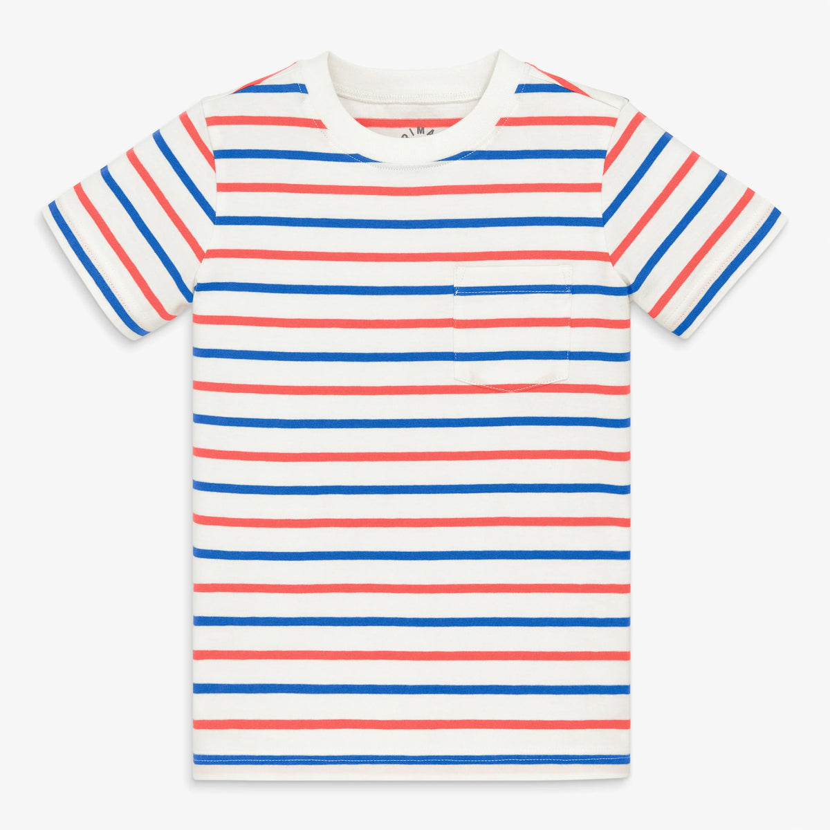 Kids pocket tee in multi stripe