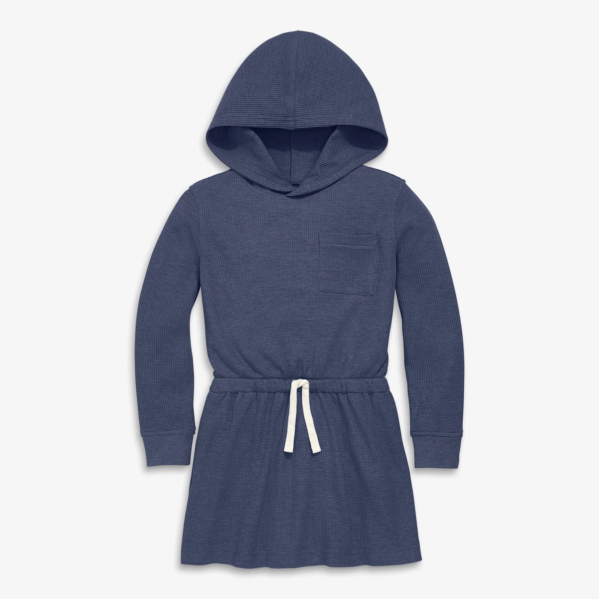 Clearance kids heathered waffle hoodie drawstring dress