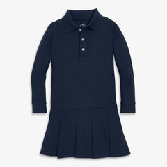 Kids long sleeve pique polo dress