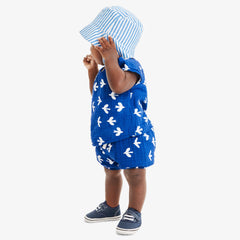 Clearance baby gauze 2-piece set in bluejays