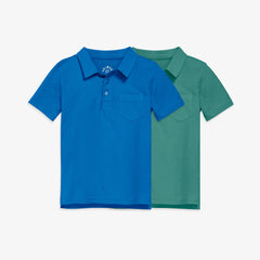 Kids short sleeve polo 2-pack