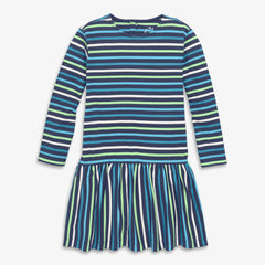 Clearance kids explorer dress in multi-stripe
