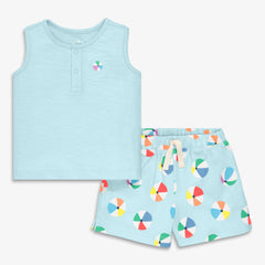 Baby tank and shorts set in  beach balls