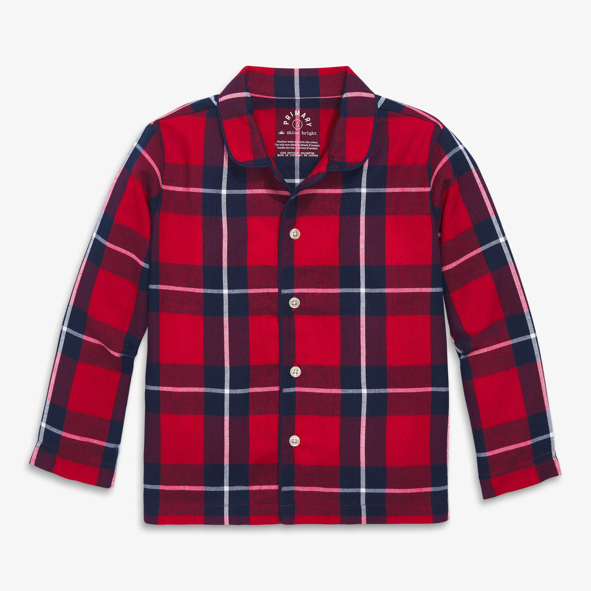 Clearance kids plaid flannel pj top