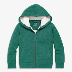 Kids teddy fleece-lined zip hoodie