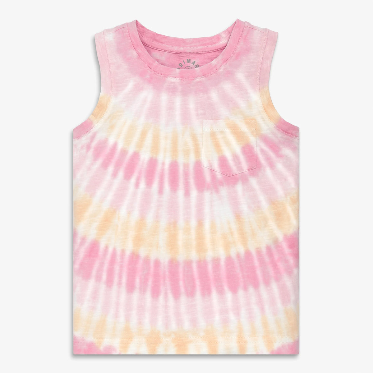 Kids pocket tank in tie-dye