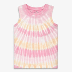 Kids pocket tank in tie-dye