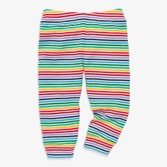 Clearance baby organic pant in mini rainbow stripe