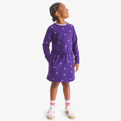 Clearance kids sweatshirt dress in bold blooms