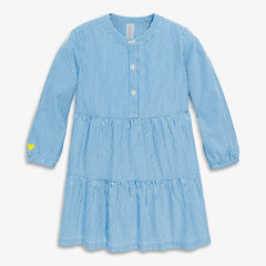 Clearance kids popover dress in stripe