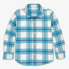 Clearance kids long sleeve flannel plaid button down