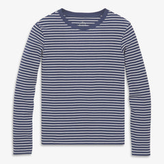 Women's fit long sleeve rib tee in stripe