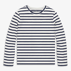 Women's fit long sleeve everyday tee in stripe